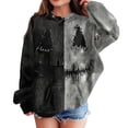 thumbnail image 1 of Grblisyd Halloween Girls Oversized Hoodies Patchwork Print Pullover Hooded Sweatshirts Casual Y2K Outfits Fall Winter Clothes, 1 of 3