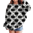 thumbnail image 1 of Grblisyd Halloween Girls and Boys Hoodie Cute Pumpkin Print Fleece Pullover Sweatshirt with Kangaroo Pocket, 1 of 4