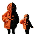 thumbnail image 1 of Grblisyd Halloween Hoodie for Girls Cute Graphic Long Sleeve Tops Funny Pumpkin Face Hooded Sweatshirts Holiday Costume, 1 of 6