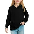 thumbnail image 1 of Grblisyd Hoodies for Teen Girls Boys 10-12 Back to School Clothes for Teen Girls Youth Long Sleeve Y2K Tween Tops Casual Graphic Hoodie Drawstring Pullover Cute Kids Clothes Black 170, 1 of 5