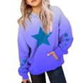 thumbnail image 1 of Grblisyd Hoodies for Teen Girls Boys 10-12 Youth Long Sleeve Gradient Graphic Tween Tops Cute Sweatshirt Drawstring Preppy Pullover for Teen Girls Purple 140, 1 of 5