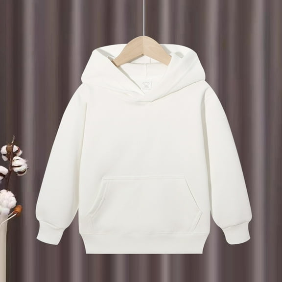 Grblisyd Hoodies for Teen Girls Dressy Casual Long Sleeve Preppy Fashion Hooded Sweatshirts Y2k 2025 Fall Pullover Tops Tween Clothes 10-12 Girls Trendy White 150