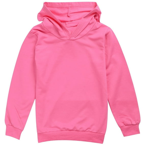 Grblisyd Hoodies for Teen Girls Oversized Hoodie Youth Long Sleeve Y2K Tween Tops Cute Drawstring Preppy Pullover Graphic Hoodie Kids Clothes Size 10-12 Hot Pink 150