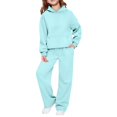 thumbnail image 1 of Grblisyd Kids Sweatsuit Girls Boys 2 Piece Tracksuit Jogging Outfits Set Hooded Sweatshirt and Jogger Sweatpants Clothing Sets, 1 of 6