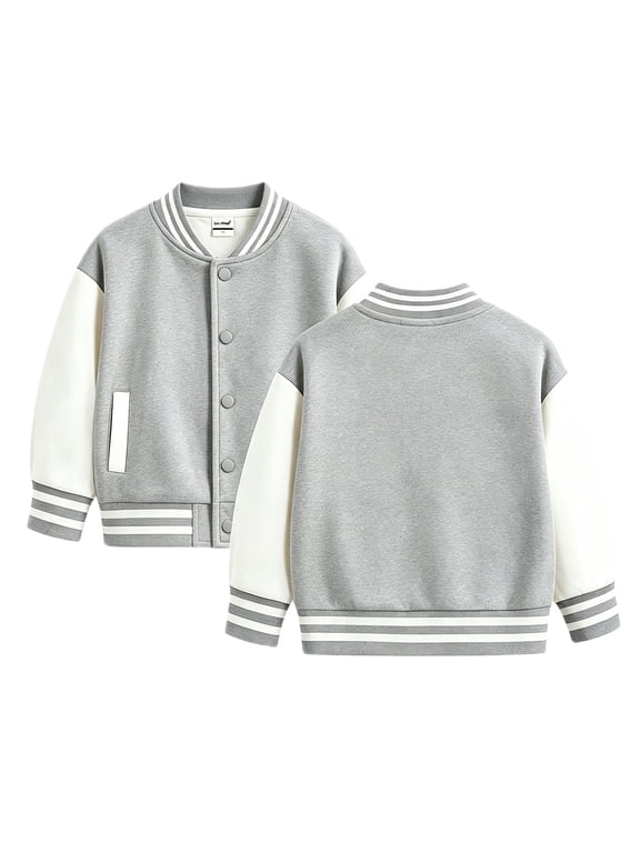 Kids Varsity Jackets Girls Boys Baseball Jacket Lightweight Bomber Coat School Outwear with Pocket