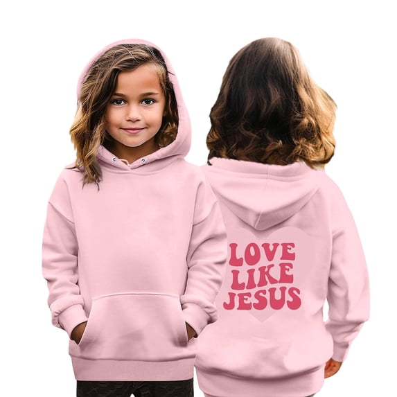 Grblisyd LOVE LIKE JESUS Fall Hoodies for Girls Christian Jesus Sweatshirt Religious Bible Verse Preppy Top