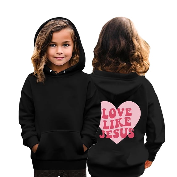 Grblisyd LOVE LIKE JESUS Fall Hoodies for Girls Christian Jesus Sweatshirt Religious Bible Verse Preppy Top