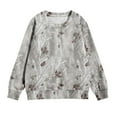 thumbnail image 1 of Grblisyd Light Camo Hoodie for Teen Girls Oversized Graphic Sweatshirt Maple Leaf Print Shirt Pullover Comfrt Crewneck Clothes for Girls 10-12 Gray 120, 1 of 5
