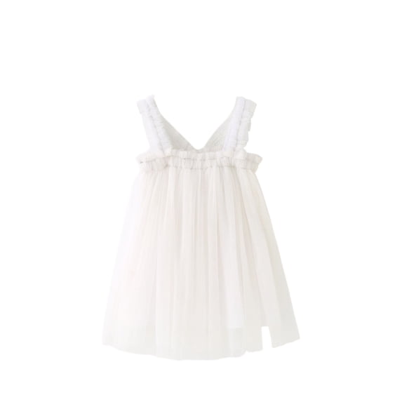 Grblisyd Little Girl Dress Solid Color Tutu Dresses Sleeveless Tulle Dress Princess Dresses for Birthday Party