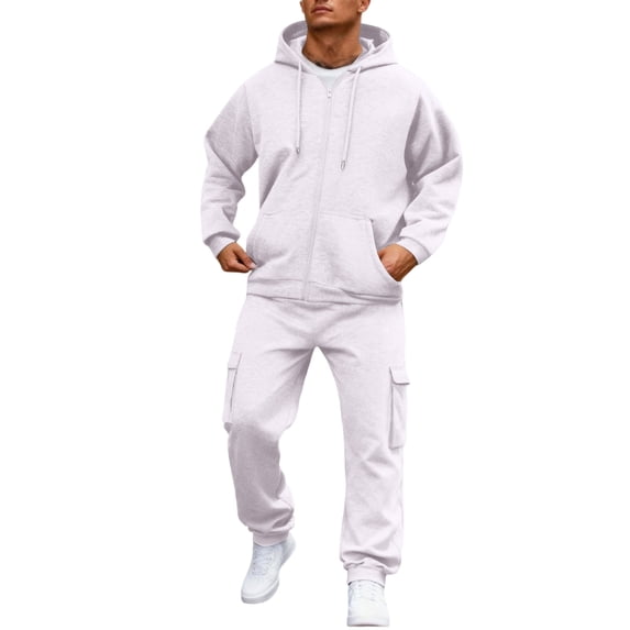YNGKMEA Men's Hoodie Tracksuit 2 Pieces Set Athletic Casual Hooded Sweatshirt and Joggers Set Fleece Sweatsuit Outfits