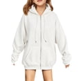 thumbnail image 1 of Grblisyd Oversized Hoodie For Girls Fall Winter Trendy Long Sleeve Zip Up Hooded Sweatshirt Cute Preppy Teens Clothes, 1 of 4