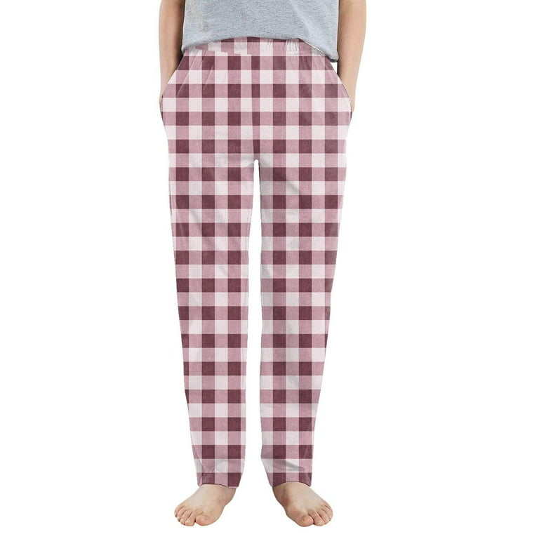 Grblisyd Red Plaid Pajama Pants Boys and Girls Buffalo Plaid Comfy