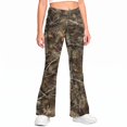 thumbnail image 1 of Grblisyd School Uniform Pants for Girls Flare High Elastic Waist Dress Trousers Back to School Clothes Teens Camo Maple Leaf Print Stretchy Button Pant, 1 of 6