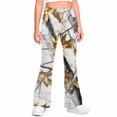 thumbnail image 1 of Grblisyd School Uniform Pants for Girls Flare High Elastic Waist Dress Trousers Back to School Clothes Teens Camo Maple Leaf Print Stretchy Button Pant, 1 of 6