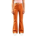 thumbnail image 1 of Grblisyd School Uniform Pants for Girls Flare High Waist Dress Trousers Fashion Button Trouser Back To School Outfits, 1 of 4