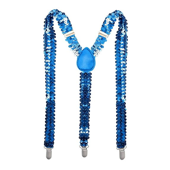 Grblisyd Sequin Suspenders Sparkly Suspender Costume Accessories for Men and Women