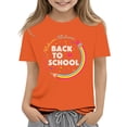 thumbnail image 1 of Grblisyd Shirts for Girls 10-12 Back To School Short Sleeve Letter Print T-Shirts Graphic Crewneck Tees Tops Clothes for Kids, 1 of 3