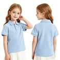 thumbnail image 1 of Grblisyd Shool Uniform Shirts for Girls Quick Dry Short Sleeve Polo Shirts with Button for Boys Athletic Golf Tennis Tops Back To School, 1 of 4