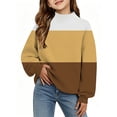 thumbnail image 1 of Grblisyd Sweatshirts for Girls Cute Color Block Preppy Loose Hoodies Crewneck Raglan Long Sleeve Pullover Tops, 1 of 4
