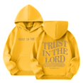 thumbnail image 1 of Grblisyd TRUST IN THE LORD Hoodie for Teen Girls Comfrt Christian Graphic Hoodies Jesus Saves Hoodie Graphic Hoodies Long Sleeve Girls Hoodies Size 10-12 Yellow 100, 1 of 6