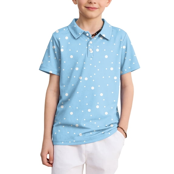 Grblisyd Uniform Shirts for Girls Fashion School Uniform Short Sleeve Polo Shirt Button Closure Back to School Tops