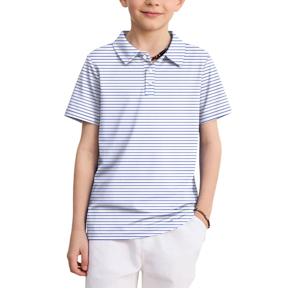Grblisyd Uniform Shirts for Girls Fashion School Uniform Short Sleeve Polo Shirt Button Closure Back to School Tops