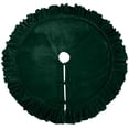 thumbnail image 1 of Grbtsrd 48 Inch Christmas Tree Skirt, Deep Green Velvet Christmas Tree Skirts, Luxurious Velvet Fabric, Christmas Tree Decor, for 5-7 ft Christmas Tree, Holiday Accent for Your Home and Party, 1 of 1