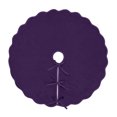 thumbnail image 1 of Grbtsrd 48 Inch Christmas Tree Skirt, Purple Scalloped Edge Christmas Tree Skirts, Scalloped Edge Velvet, Christmas Tree Decor, for 5-7 ft Christmas Tree, Holiday Accent for Your Home and Party, 1 of 2
