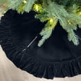 thumbnail image 1 of Grbtsrd 60 Inch Christmas Tree Skirt, Black Velvet Tree Skirts, Luxurious Velvet Fabric, Christmas Tree Decor, for 6-7.5 ft Christmas Tree, Lovely Holiday Gift Choice for Family and Friends, 1 of 2