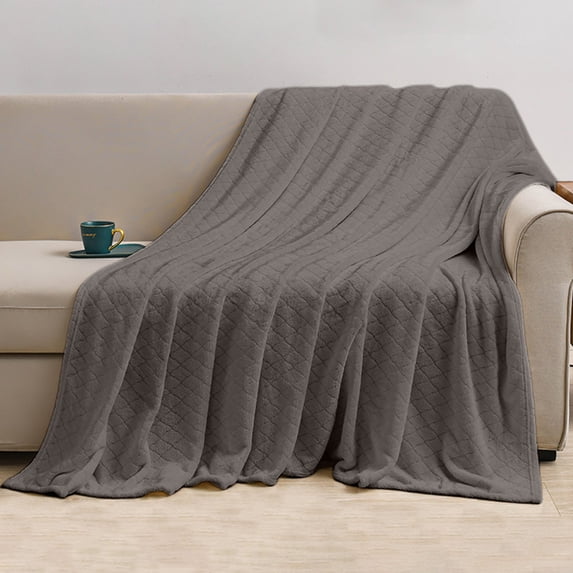 Grdabklz Soft Fleece Blanket Jacquard Lightweight Cozy Blanket Breathable Fuzzy Textured All Season Use 39.3x59 Inches Flannel Blanket for Couch, Sofa