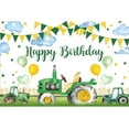 thumbnail image 1 of Gre Tractor Truck Birthday Party Backdrop Boy Girl Happy 1st Birthday Baby Shower Gre Farm Photography Background Banner, 1 of 5