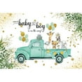 thumbnail image 1 of Gre Tractor Truck Birthday Party Backdrop Boy Girl Happy 1st Birthday Baby Shower Gre Farm Photography Background Banner, 1 of 5