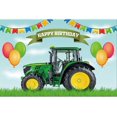 thumbnail image 1 of Gre Tractor Truck Birthday Party Backdrop Boy Girl Happy 1st Birthday Baby Shower Gre Farm Photography Background Banner, 1 of 5