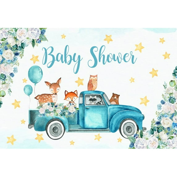 Gre Tractor Truck Birthday Party Backdrop Boy Girl Happy 1st Birthday Baby Shower Gre Farm Photography Background Banner