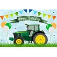 thumbnail image 1 of Gre Tractor Truck Birthday Party Backdrop Boy Girl Happy 1st Birthday Baby Shower Gre Farm Photography Background Banner, 1 of 5