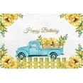 thumbnail image 1 of Gre Tractor Truck Birthday Party Backdrop Boy Girl Happy 1st Birthday Baby Shower Gre Farm Photography Background Banner, 1 of 5