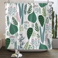 thumbnail image 1 of Gre Tropical Plant Shower Curtain Leaves Plant Floral Pattern Waterproof Polyest, 1 of 5