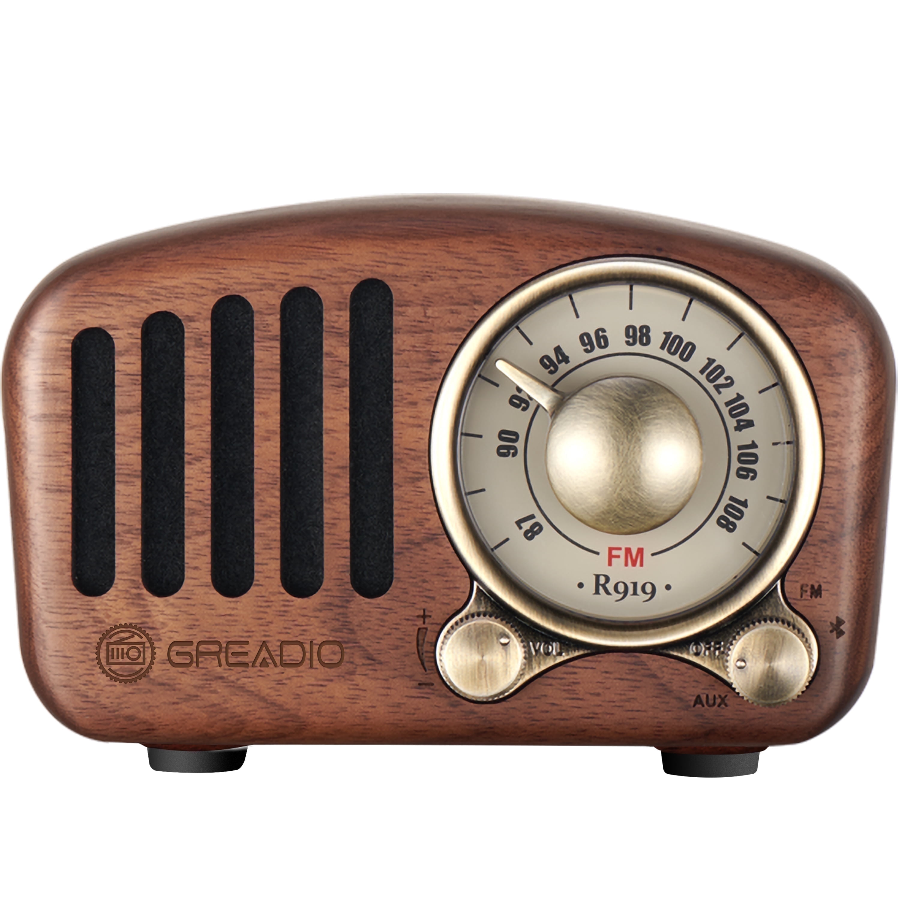 Greadio Portable Bluetooth Speaker, Retro Radio, Vintage Bluetooth Speaker for Home