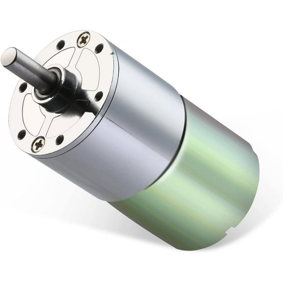Greartisan DC 12V 550RPM Gear Motor High Torque Electric Micro Speed Reduction Geared Motor Centric Output Shaft 37mm Diameter Gearbox 12 Volt 550 RPM