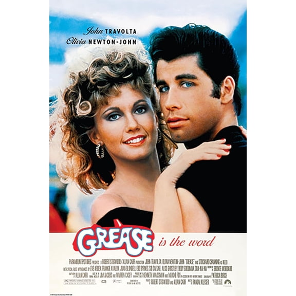 Grease 1978 Movie Poster Danny Zuko Sandy Rizzo John Travolta Unframed Size 24''x36'' GooGate