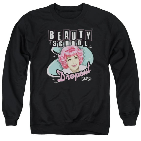 Grease Beauty School Dropout Adult Crewneck Sweatshirt Black