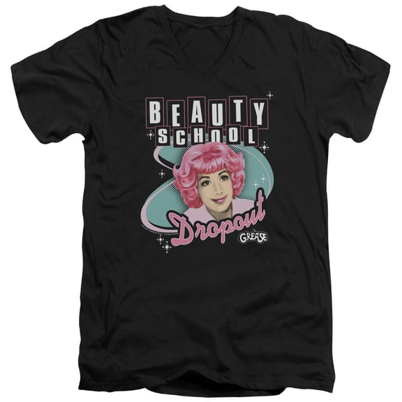 Grease - Beauty School Dropout - Slim Fit V Neck Shirt - X-Large