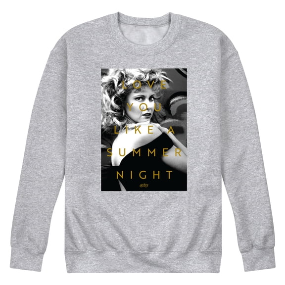 Grease - Black & White Photo Sandy - Love You Like Summer Nights - Men's Crew Neck Fleece Pullover