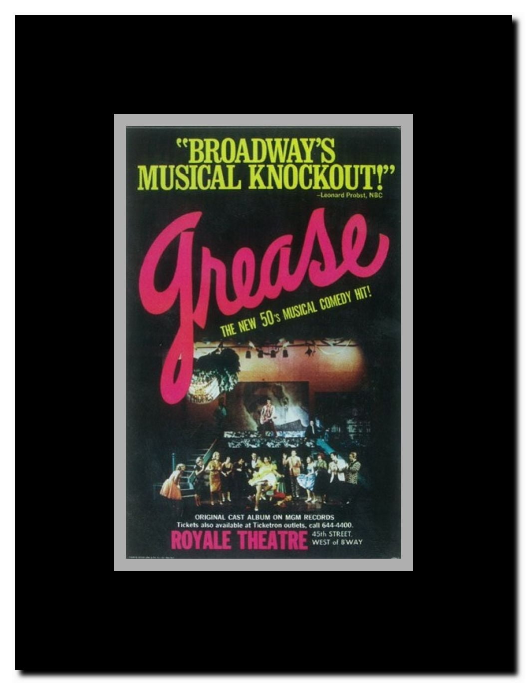 Grease (Broadway) Framed Movie Poster