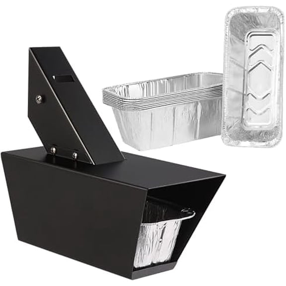 Grease Bucket for Traeger Drip Bucket with 10-Pack Foil Liners, Grease Catcher for Pit Boss, Z Grill, Recteq, Traeger Accessories, Grease Bucket for Pellet Grill, Metal Bucket for Smoker Grill