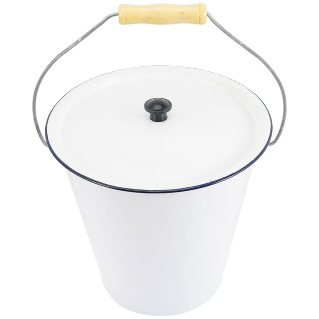 Grease Container Ash Buckets for Fireplaces Enamel Ash Bucket Firewood
