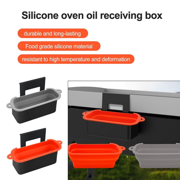 Grease Cup Liner for Blackstone Griddle Silicone Drip Pan Catch Tray Reusable Heat Resistant Oil Collector for Outdoor Grill Kitchen Cooking Tool