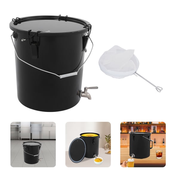 Grease Disposal Bucket with Handle, 22.7 L/ 6 Gallon Capacity Oil Disposal Transport Container, Grease Bucket with Faucet