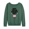 thumbnail image 1 of Grease - Eat Your Heart Out - Rizzo - Kiss Lips - Women's Lightweight French Terry Long Sleeve Shirt, 1 of 5