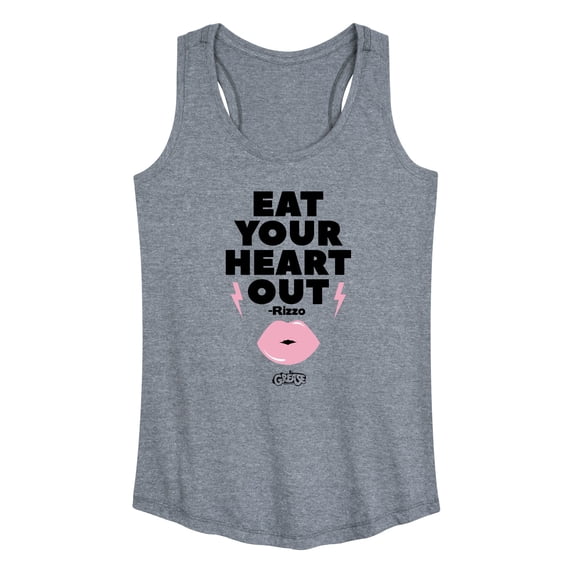 Grease - Eat Your Heart Out - Rizzo - Kiss Lips - Women's Racerback Tank Top
